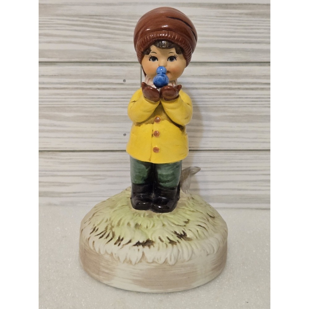 Moppets Fran‎ Mar Gorham Girl with Blue Bird 1973 Music Not Working